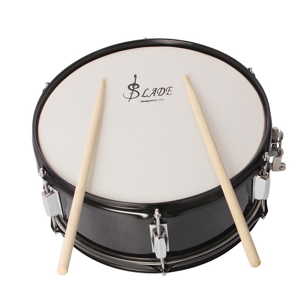 LADE14 inch snare drum suit stainless steel marching drum western percussion military band snare drum drum wholesale