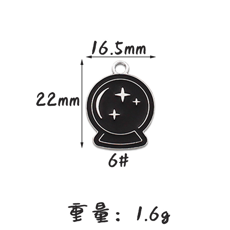 Picture of Halloween Skull Butterfly Card Moon Star DIY Handmade Jewelry Accessories Alloy Drop Oil Pendant Earrings Pendant