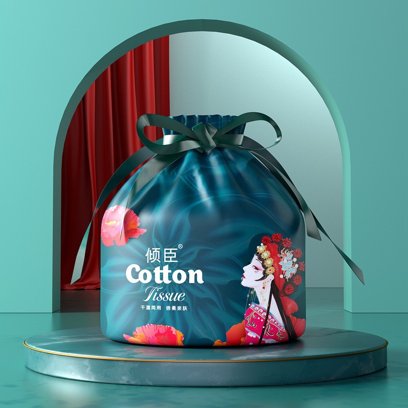 Picture of Wash towel disposable thickened disposable cotton soft face cleansing towel dry and wet dual-use face cleansing towel English packaging wholesale