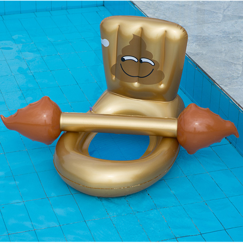 Picture of 2020 New Inflatable Water Toilet Mount Water Competition Funny Poop Strike Stick to Touch Floating Row Floating Bed