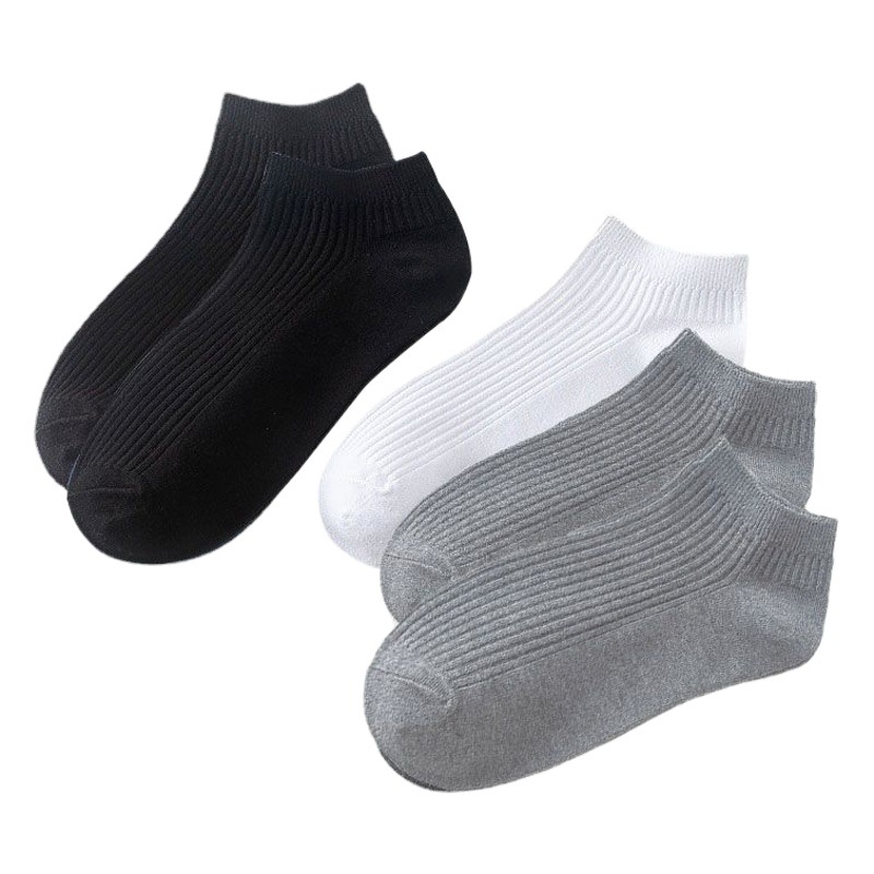 Men's Socks Short Solid Color Socks ins Trendy All-match Moisture-wicking Deodorant Spring and Summer Boat Socks Do Not Lose Heel Invisible Socks