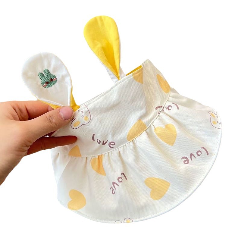 Picture of Rabbit Baby hat summer empty top hat baby big brim sun protection hat boys and girls toddler beach sun hat cute