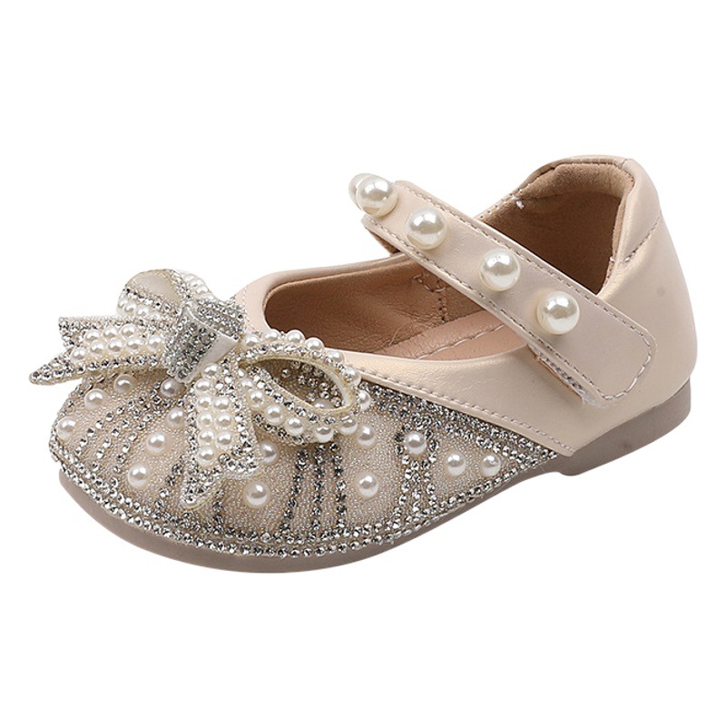 Baby Princess Shoes Baby Girl Shoes One-year-old Spring and Autumn Girls' Shoes Non-slip Soft Sole Toddler Shoes Children's Leather Shoes