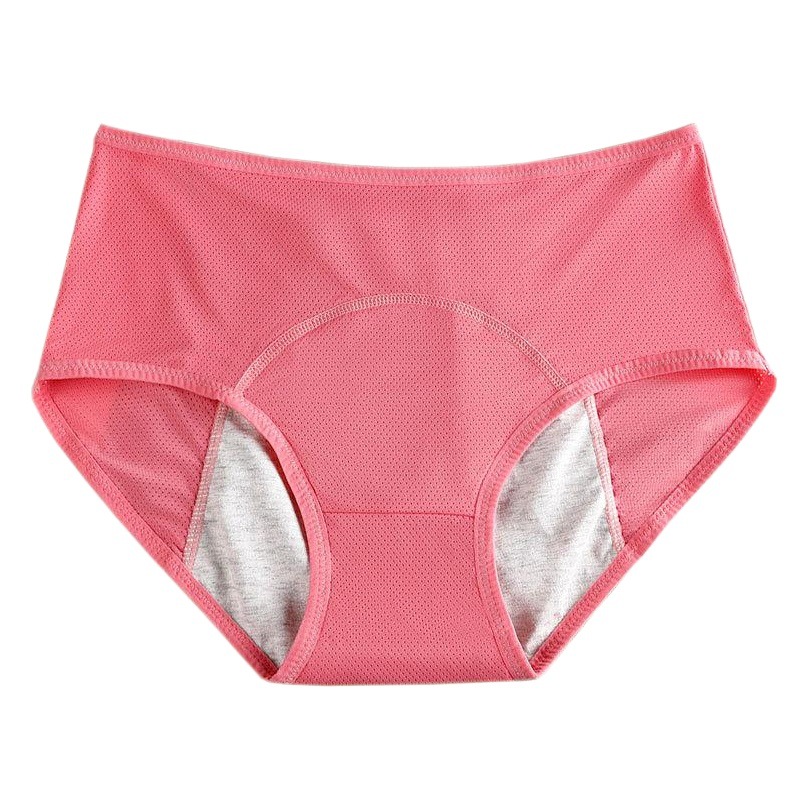 Foreign Trade Large Size Women's Antibacterial Comfortable Breathable Trousers Before and After Menstruation Leak-proof Mid-high Waist Breathable Hole Hygienic Pants