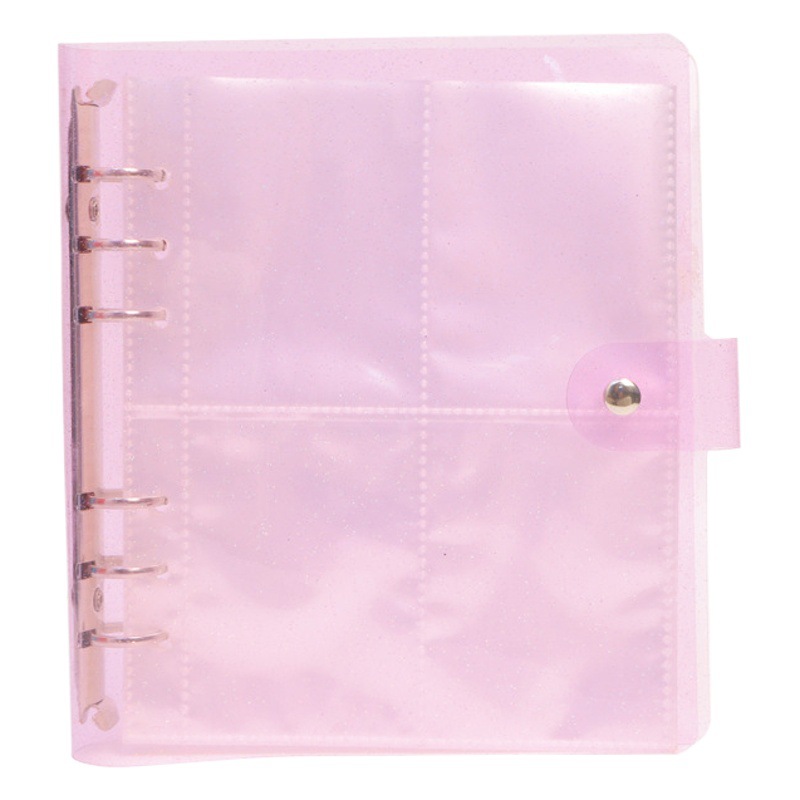 Japanese and Korean-style ins Polaroid photo album storage loose-leaf core bag 6-hole transparent glitter card Book Four-Square photo album inside page