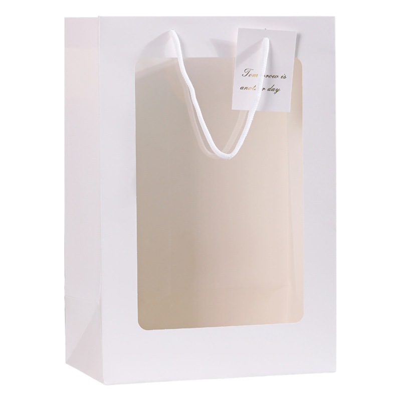Valentine's Day Bouquet Bag, Hand-Held Gift Bag, Window Bag, Packaging Bag, Pvc Windowed Hand-Held Bag, Holiday Gift Bag