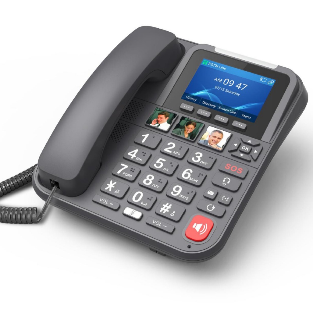 PSTN-SIP dual-mode recording smart phone 6-way SIP line voip network phone IP phone office hotel