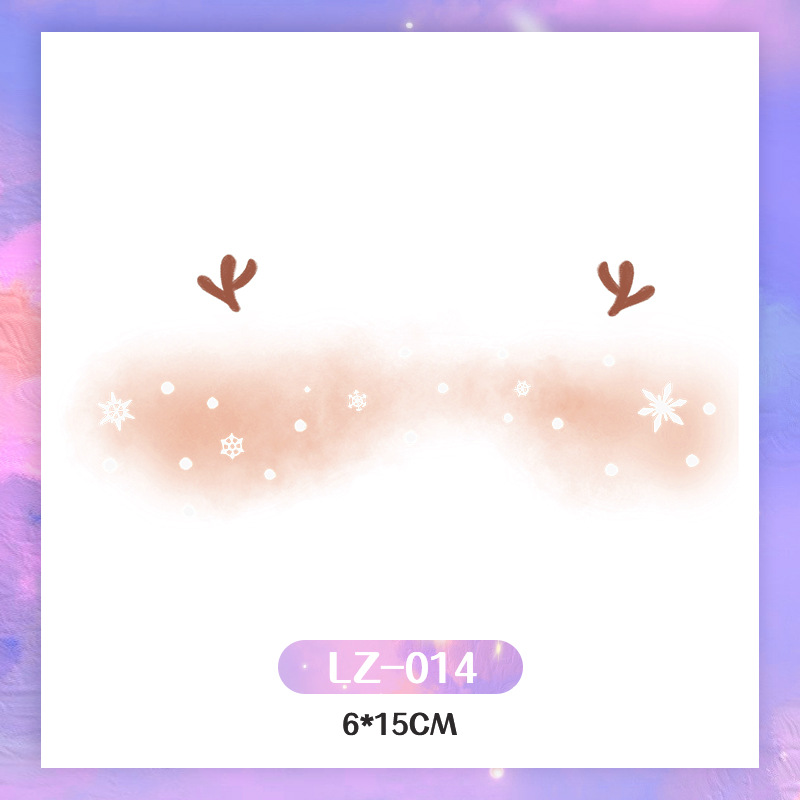 Picture of New Year's Day girl cute face makeup New year new year Creative face stickers love blush cute makeup stickers tattoo stickers