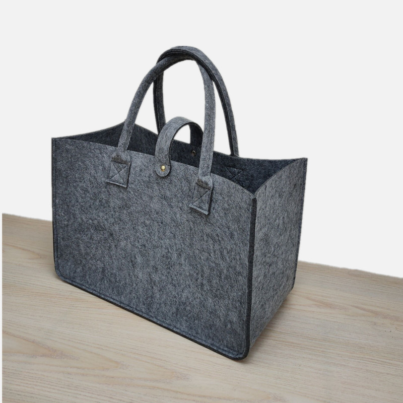 Simple Felt Handbag Mother Large Capacity Shopping Bag Women's Fashionable Hand Casual Bag Storage Bag Felt