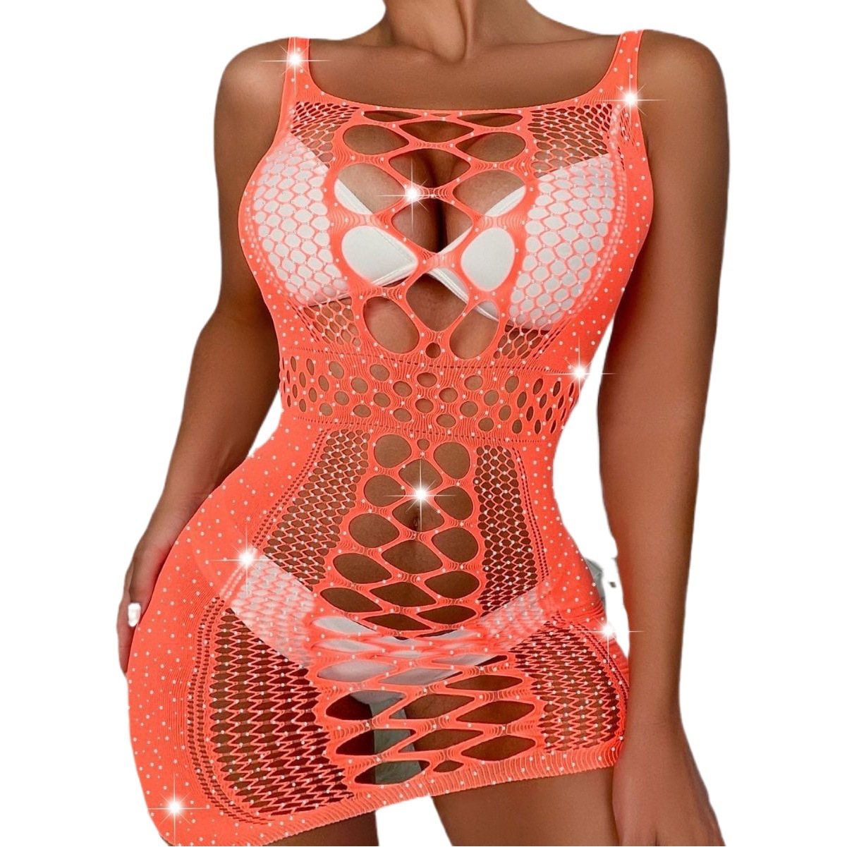 Amazon Europe and the United States explosions nightclub hot drilling long sleeve backless jacquard hip dress sexy underwear