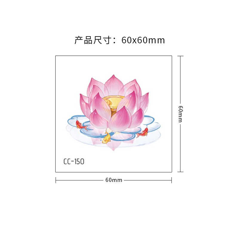 Picture of New waterproof flower tattoo stickers fashion small fresh face stickers fashion Photo Studio Art Stickers