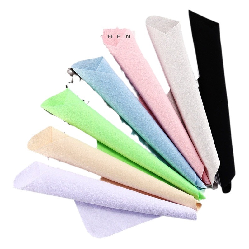 6 Points Per Piece of Glasses Cloth Multi-Color Suede Brushed Needle One Needle Two Needles Three Microfiber Cloth 2000 Pieces