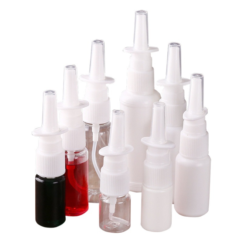 Direct Spray 10/20/30/50ml Spray Bottle Fine Mist Transparent White Plastic Spray Bottle Small Nasal Spray