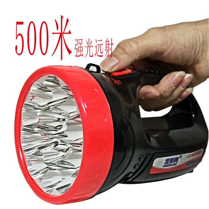 Rechargeable Strong Light Flashlight Searchlight Searchlight Plastic Miner's Lamp Long-range Outdoor Patrol Emergency Manufacturer Wholesale