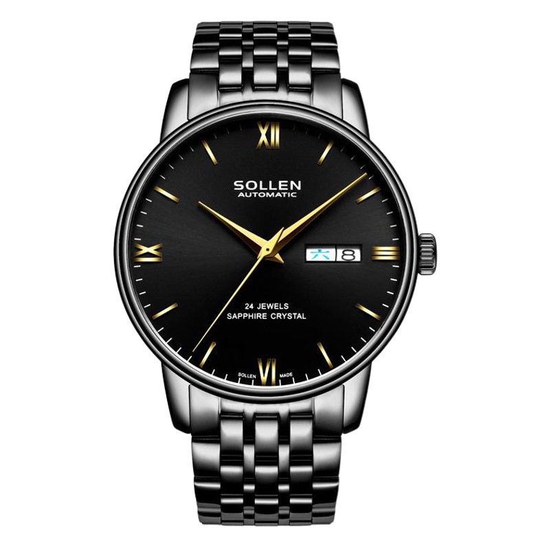 Sollen Men's Mechanical Watch Fully Automatic Movement Casual Calendar Business Watch Men's Dropshipping