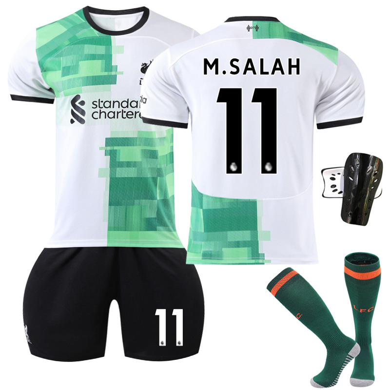 2023-24 Liverpool away new green No. 11 Salah 27 Nunez 66 Arnold football clothes