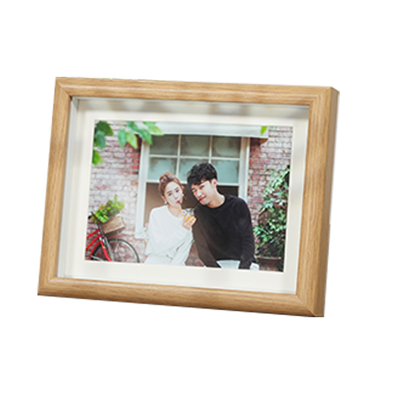 Picture of Wooden hollow glass photo frame table 6 inch 8 inch 10 creative photo diy frame solid wood picture frame wholesale