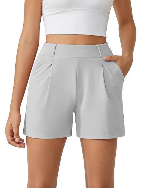 Picture of 2025 Amazon Women's Shorts Fashionable High Waist Casual Easiest for Match Summer with Pockets Fitness Sports Yoga