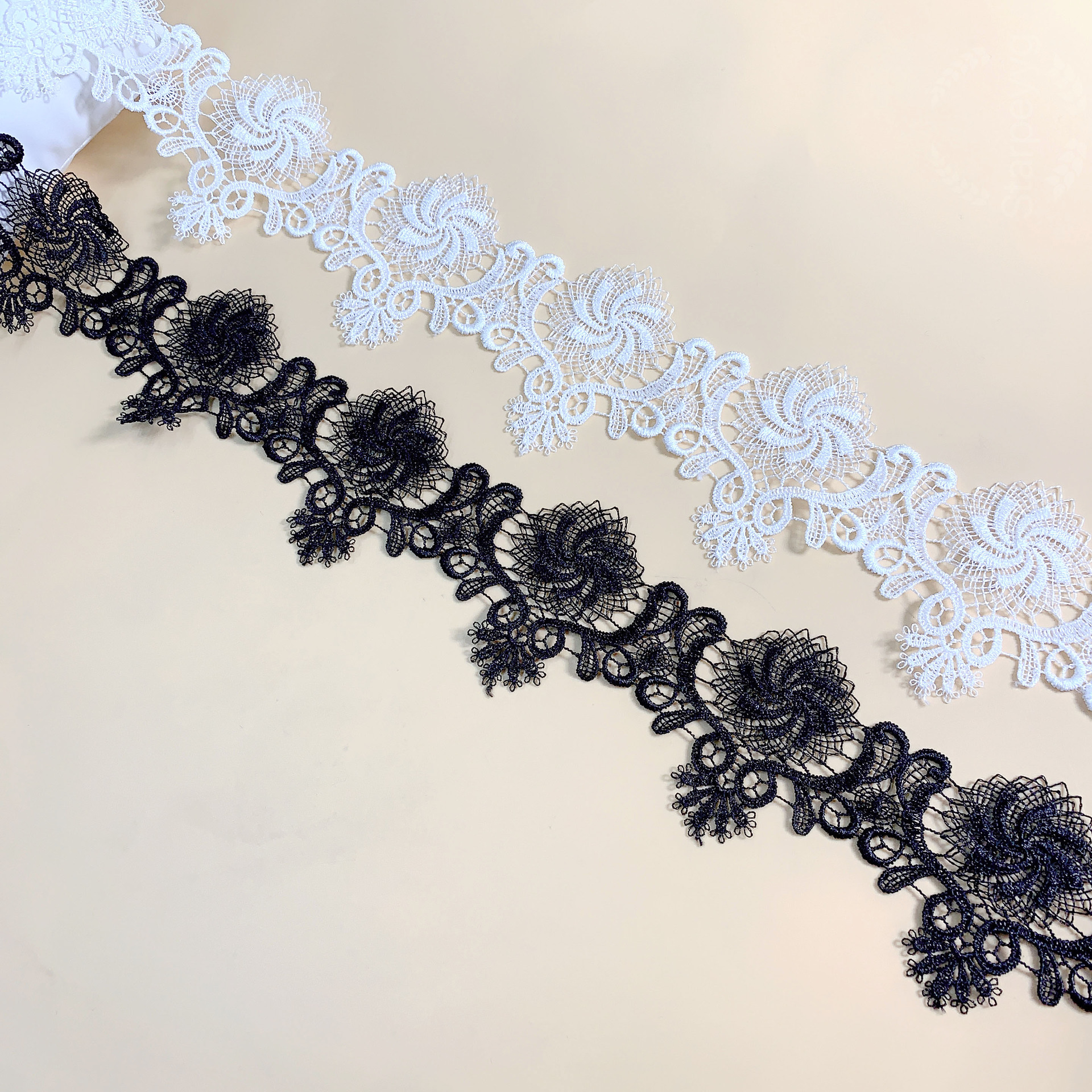 Good things polyester hollow polyester water-soluble lace clothing accessories jewelry material DIY shoulder strap flower heart barcode lace