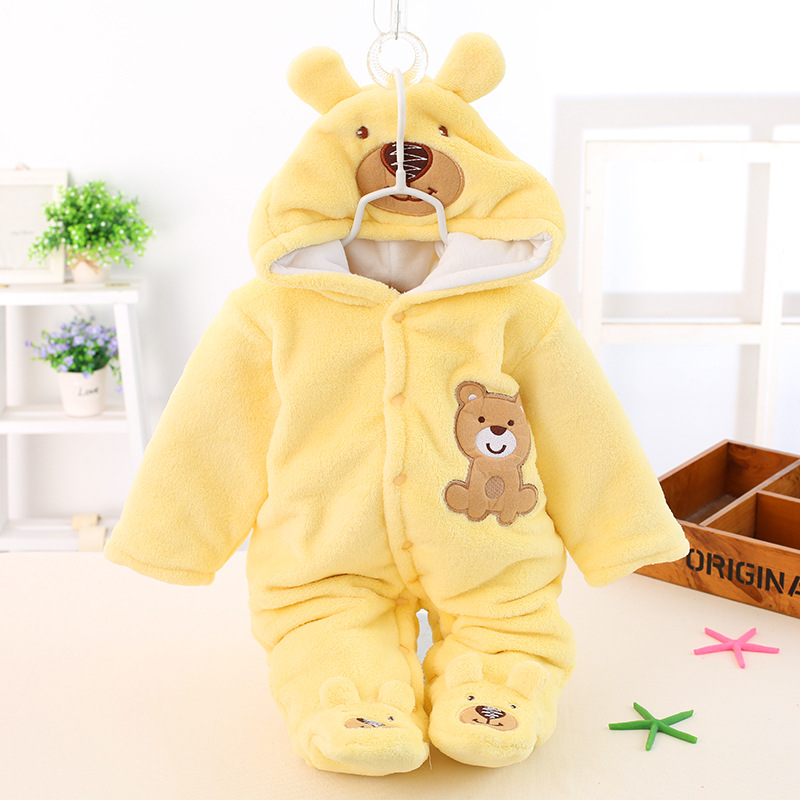 Picture of Baby's jumpsuit short-sleeved autumn and winter clothes winter thickened baby's climbing suit for boys and girls
