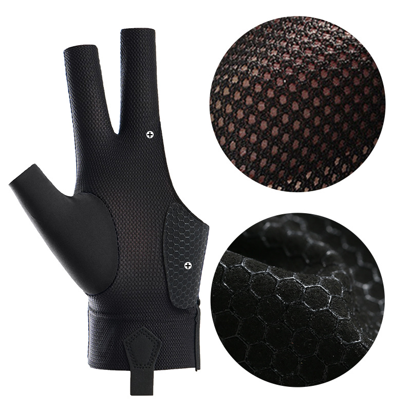 Picture of Billiards gloves single-piece thin 3-finger exposed breathable non-slip wear-resistant snooker table tennis gloves supplies men