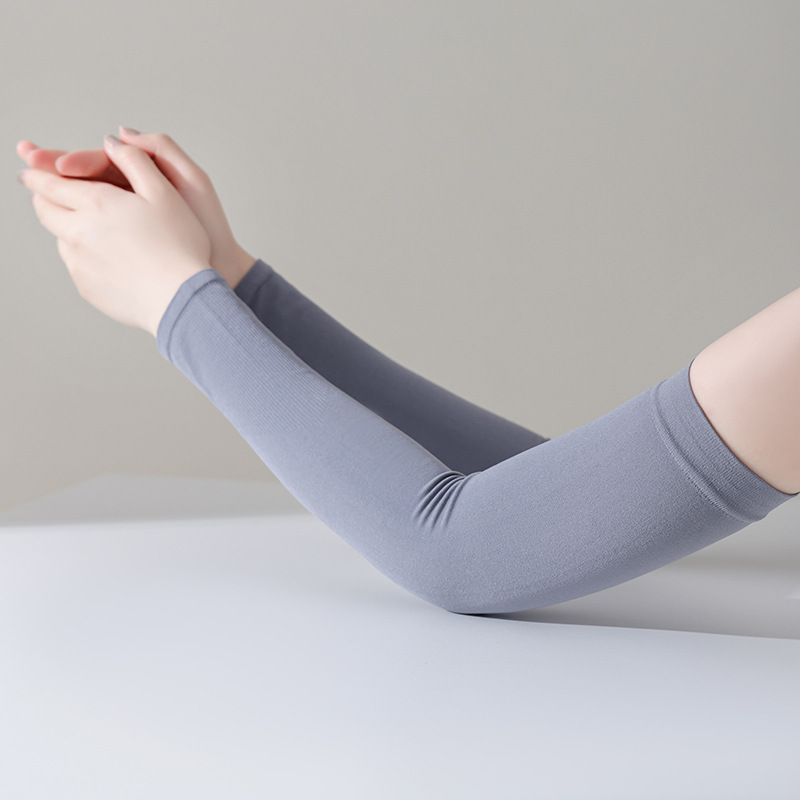 Picture of Ice Sleeves Sun Protection Sleeves for Men and Women, Ice Silk Sleeves with Customized Logo, Outdoor Cycling Anti-Uv Pure Color Ice Sleeves Arm Guards