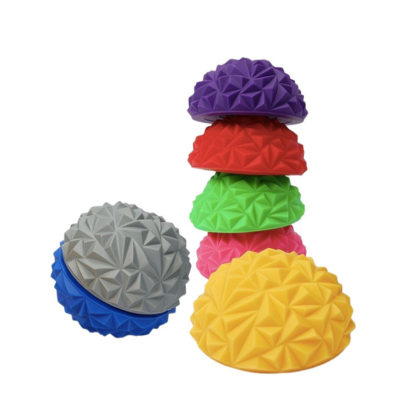 pvc pineapple ball foot massage tactile ball children feel unified training semicircular ball children balance training cross-river stone