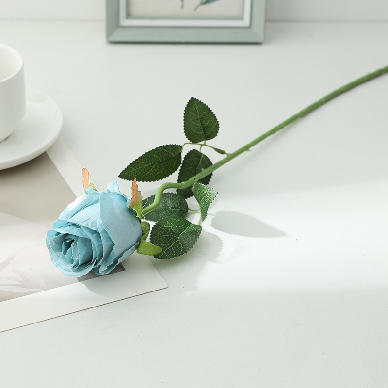 Picture of Cross-Border Supply Velvet Rose Home Decoration Wedding Bouquet Gothic Halloween Black Rose Simulated Rose