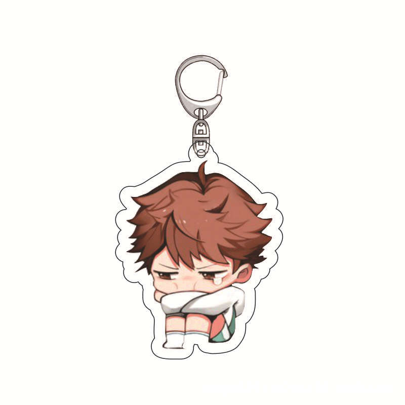 Picture of Anime Volleyball Youth Peripheral Keychain Shadow Mountain Feixiong Day Xiangyang Solitary Claw Grinding Cute Acrylic Pendant