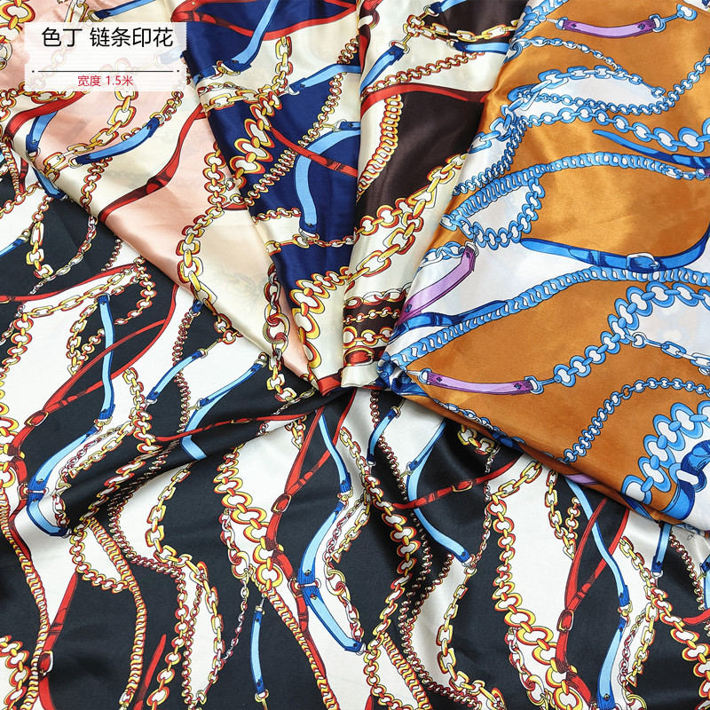 Chain Satin Fabric Silk Satin Gift Packaging Clothing Lining Ribbon Pajama Clothing Fabric