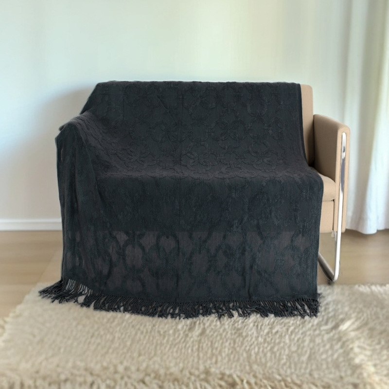 Picture of 3A003 Terry Chain Casual Blanket Pure Color Knitted Blanket Sofa Cover Blanket Bed and Breakfast Hotel Versatile Bedside Blanket
