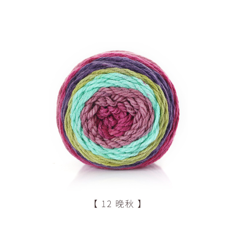 Picture of Jiathuizhi warm cake ball hand-woven acrylic wool soft scarf hat sweater crochet thick wool