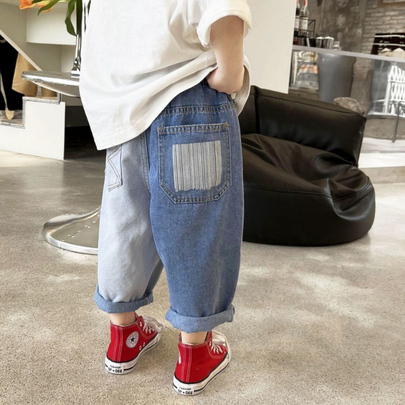 Boys' Spring Pants Jeans 2023 New Spring and Autumn Children's Men's Treasure Spring and Autumn Baby Autumn Children's