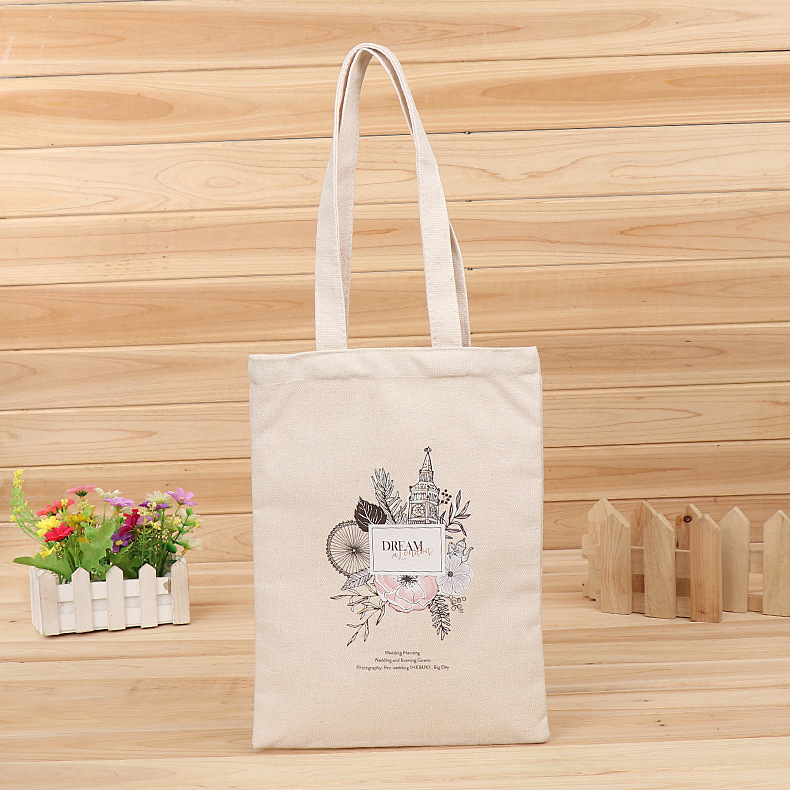 Canvas bag custom printed logo cotton tote bag gift diy transformation company advertising environmental shopping bag