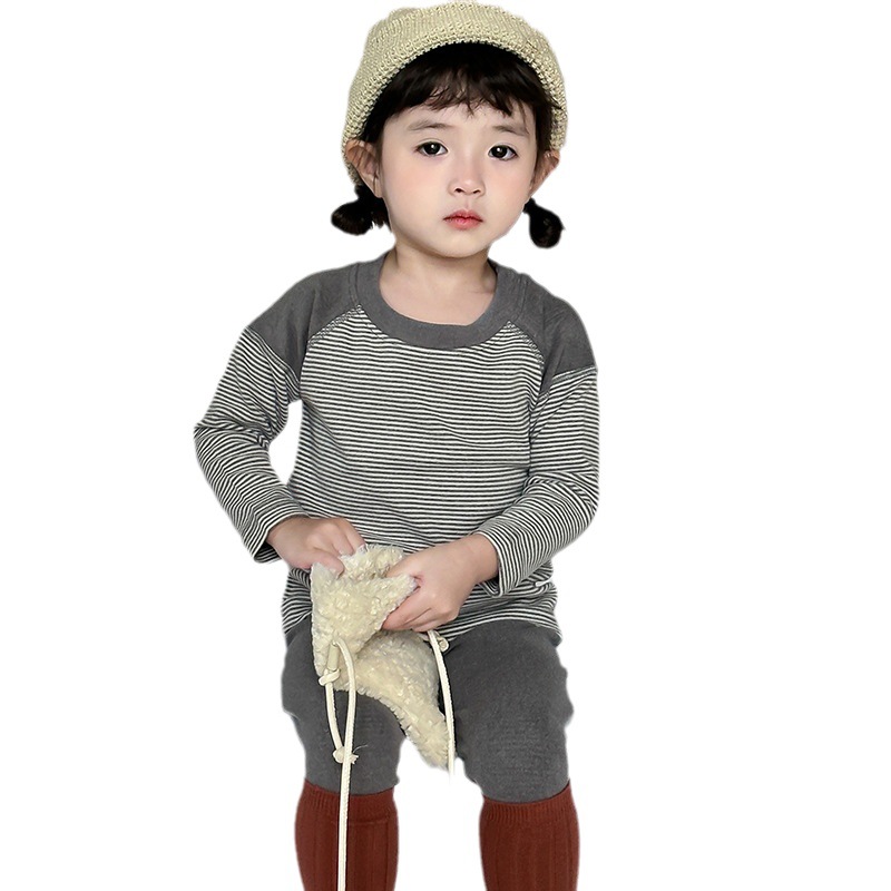 Picture of Down protein children's round neck bottoming autumn clothes long pants children's autumn and winter boys and girls baby thermal underwear suit