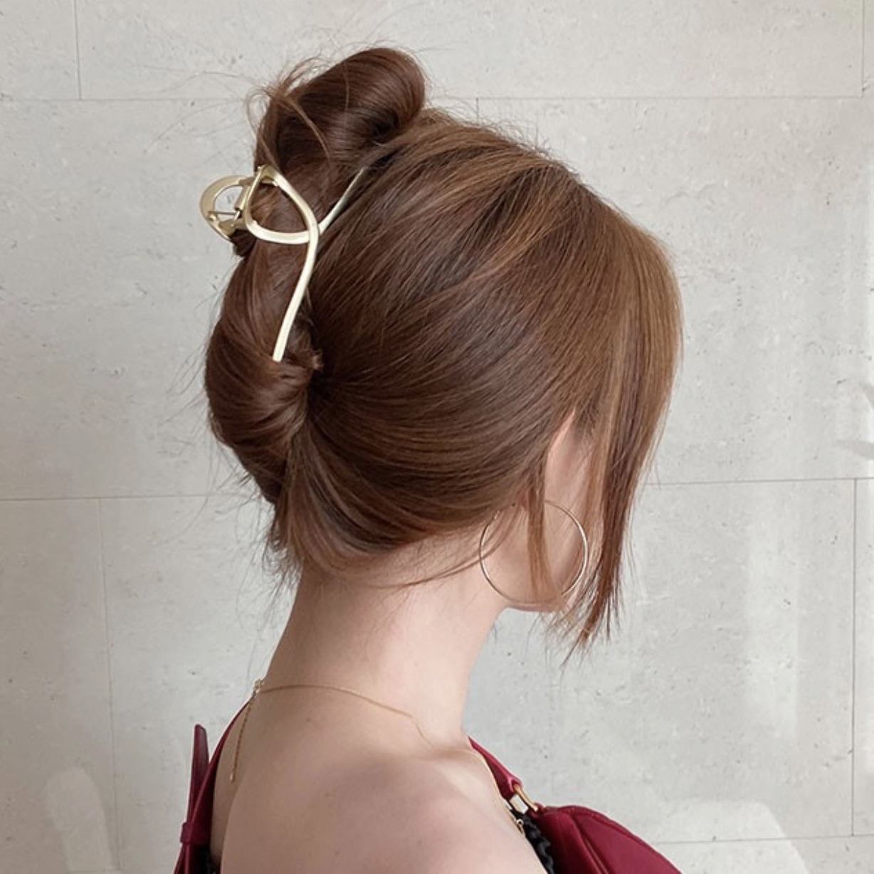 Cold Style Elegant Hair Large Metal Grab Clip Color Preservation Electroplating Sweet Fairy Hair Grab Korean Style Ins Women's Hair Accessories