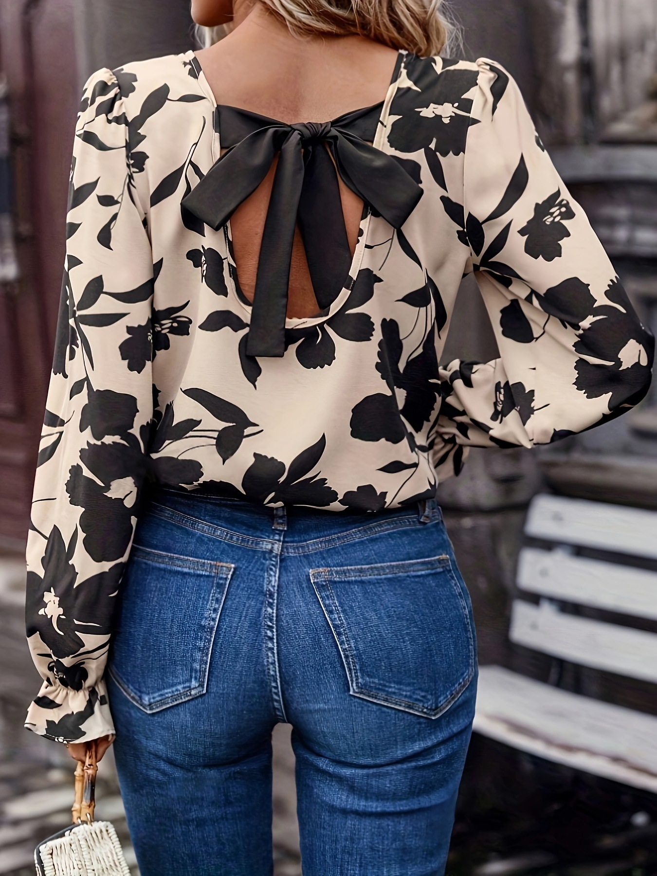 European and American Cross-Border Amazon 2024 Backless Lace-Up Shirt Top for Slimming