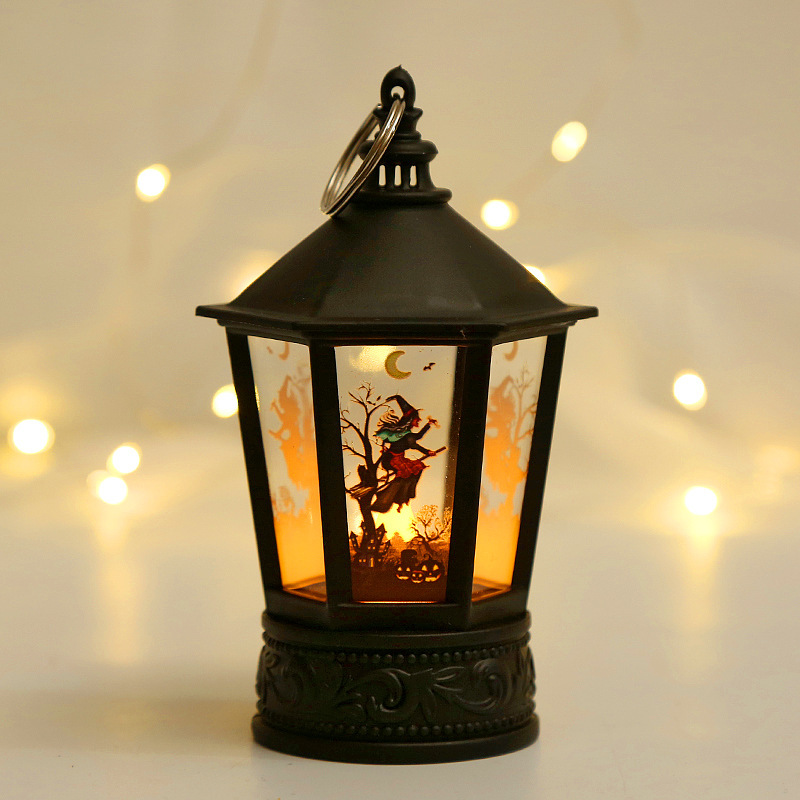 Picture of Halloween pumpkin light LED electronic candle ghost festival Easter party decoration decoration pagoda wind light hanging