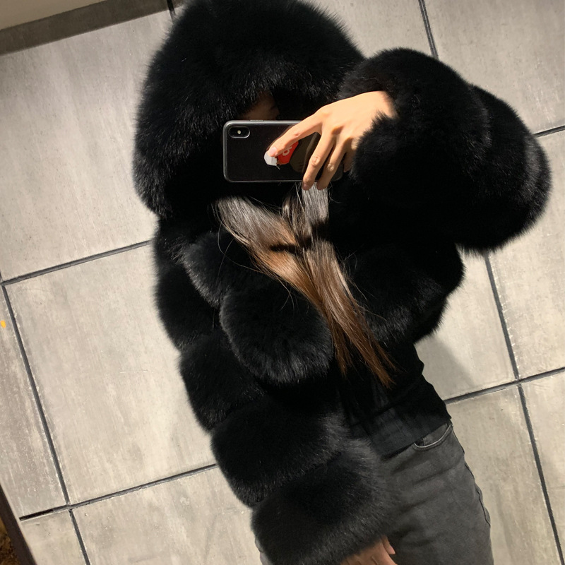 Picture of Imitation fur coat new European and American imitation fur coat factory wholesale Haining short imitation fur coat