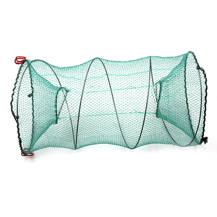 Picture of Spring fish cage fishing basket folding crab cage green pure polyethylene small mesh fishing cage shrimp cage wholesale