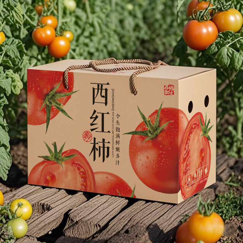 Fruit and tomato packing box cherry tomatoes gift box empty box 5/10kg Provence tomato packing box