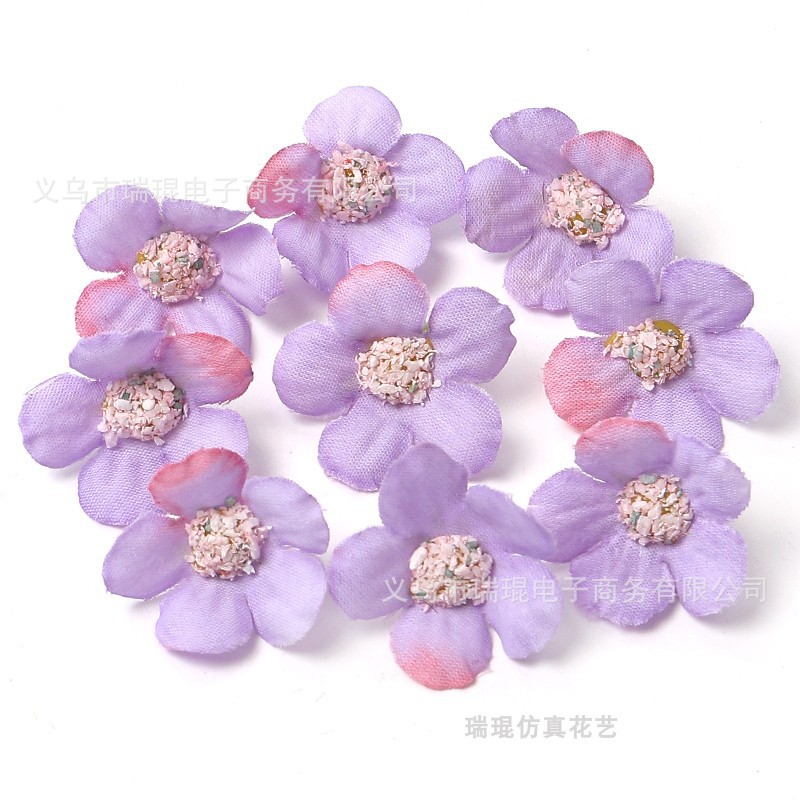 Picture of Purple artificial flower artificial flower silk flower diy handmade wreath headdress hair accessories wedding set