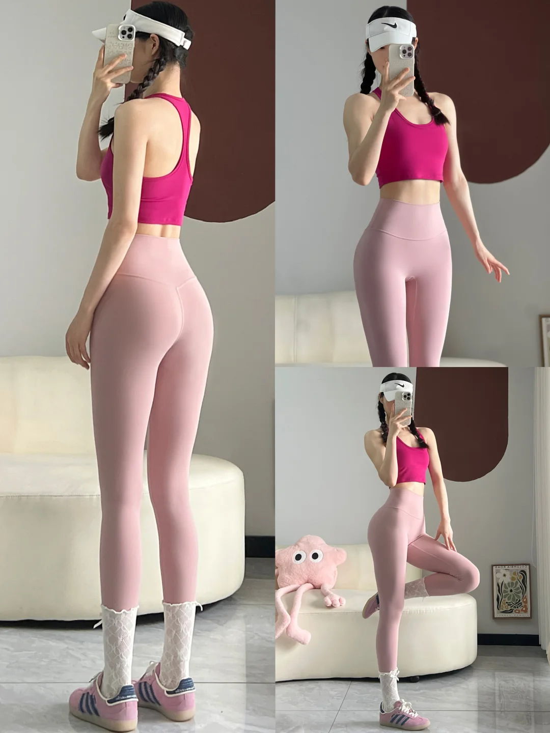 Picture of Double-sided Scrub Naked Sense No T-line Fitness Sports Pants Running Tight Pants High Waist Hip Yoga Pants for Women