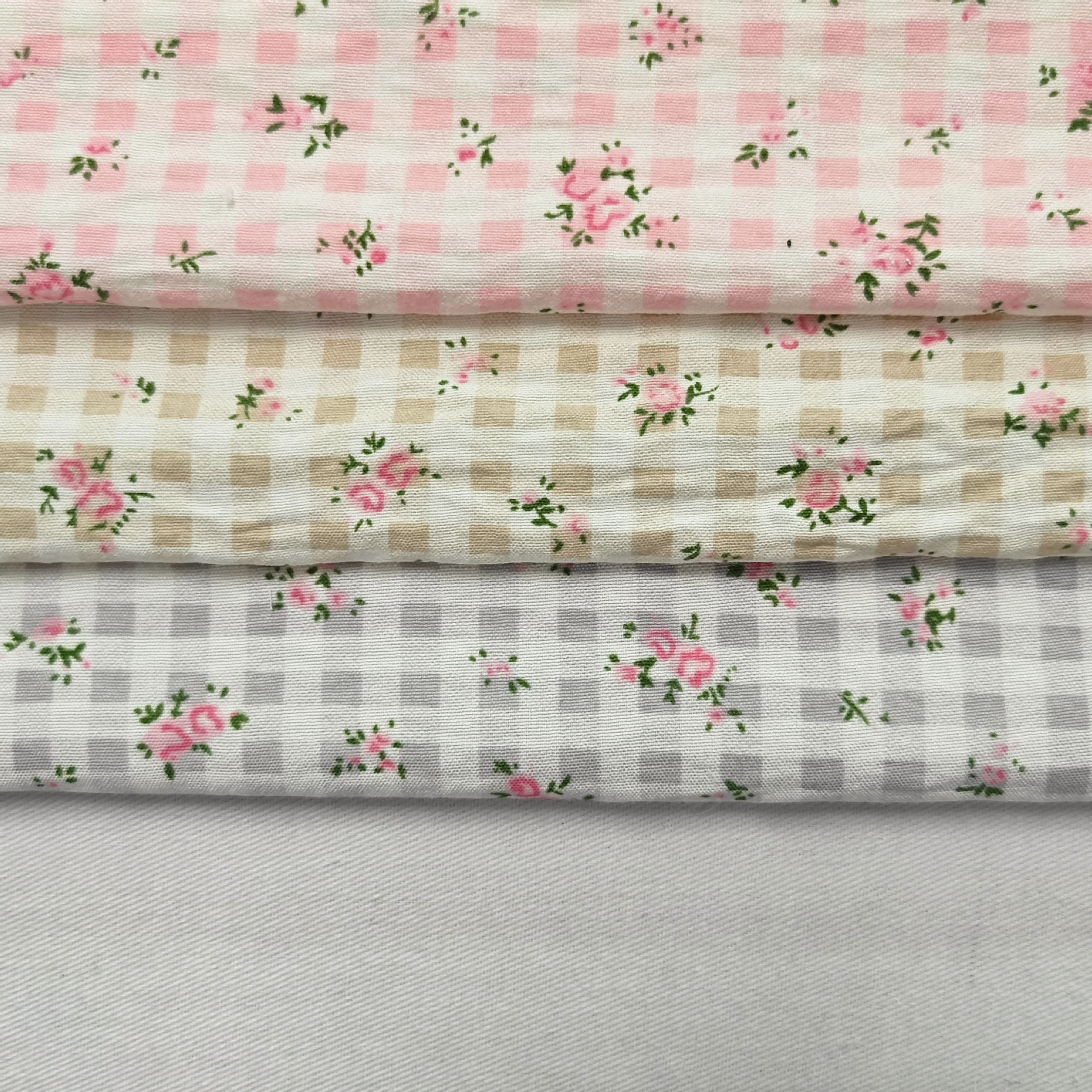 Picture of Spring and Summer Plaid Style Small Floral Fine Printed Fabric dress Fabric Table Cloth Home Boutique