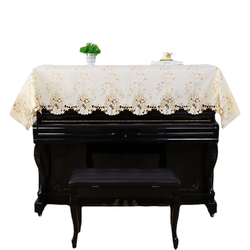 Piano Cover Full Cover Piano Cover Simple Modern Hollow Embroidery Dust Cover Piano Cover Half Cover Piano Cover