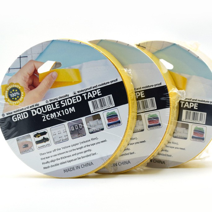 Cross-Border Cloth-Based Double-Sided Tape, Strong High Viscosity, Traceless Fixed Double-Sided Carpet Glue, Transparent Mesh Double-Sided Tape