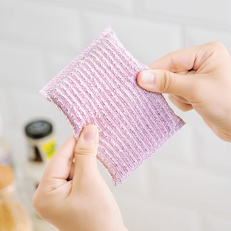 Picture of Camellia color bar gold soft scouring cloth household kitchen special sponge scouring dish cloth bowl scrubbing pan cloth oil free
