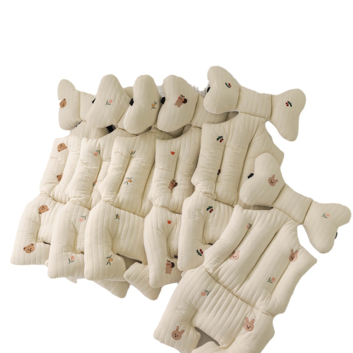Picture of South Korea baby stroller embroidered cotton cushion autumn and winter thickened baby cotton cushion stroller artifact universal cushion New
