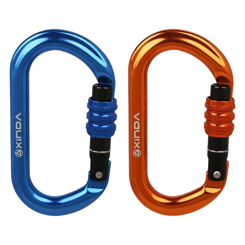 Picture of Xinda/Xinda O-Shaped Thread Buckle Main Lock Outdoor Rock Climbing Main Lock Safety Main Lock Carabiner Quick Release Lock Equipment