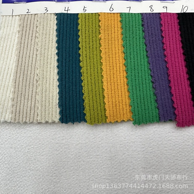 Spot supply of knitted polyester spandex single-sided sanding pit 340 grams of European cotton wool sanding pit casual fabric